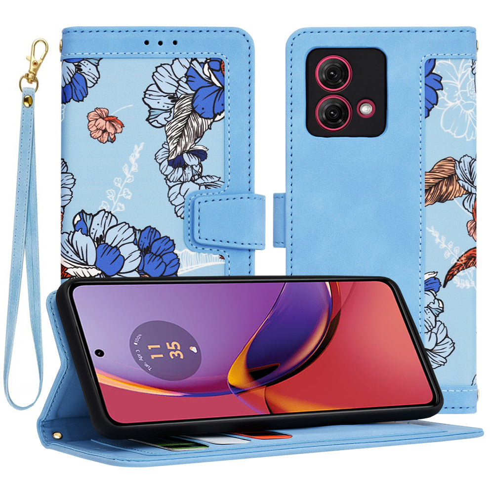 Ovitek za Motorola Moto G84, Techsuit, FlipCraft, Modra