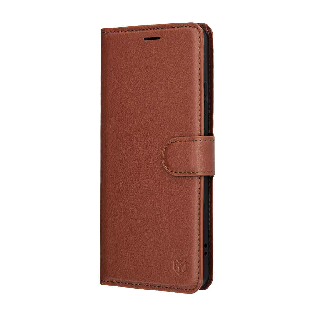 Ovitek za Motorola Moto G86, Techsuit, Leather Folio, rjava