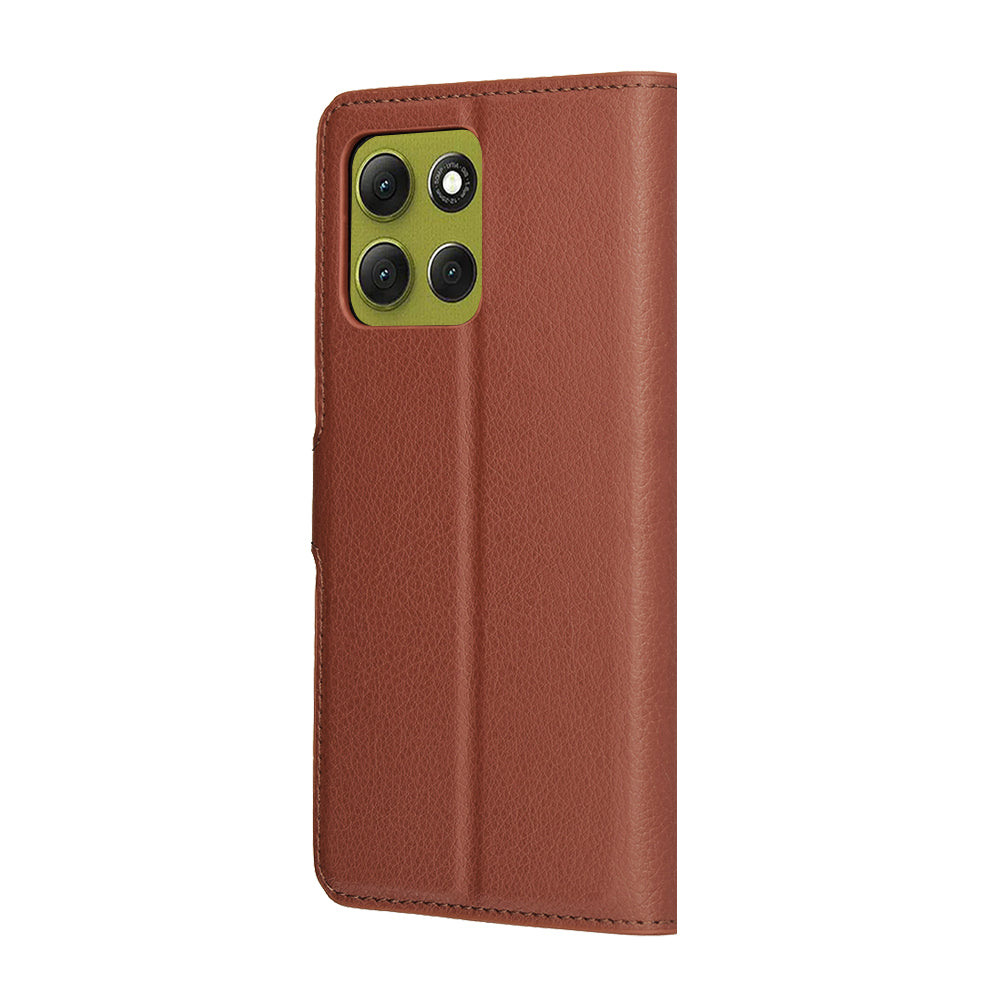Ovitek za Motorola Moto G86, Techsuit, Leather Folio, rjava