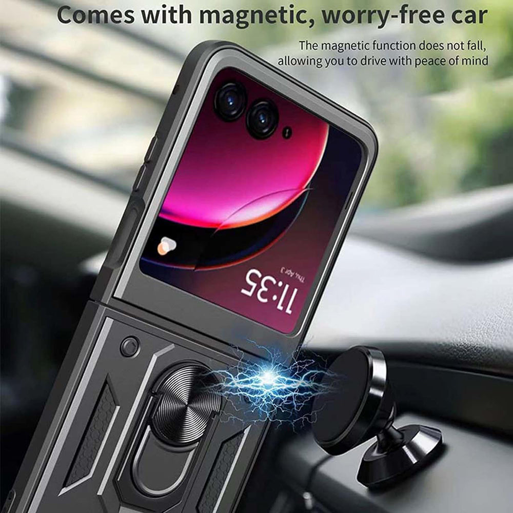 Ovitek za Motorola Razr 50 Ultra, Techsuit, CamShield, Modra