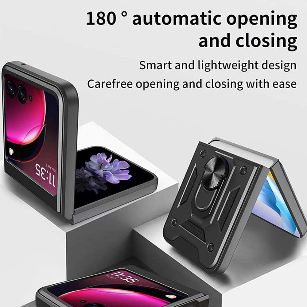 Ovitek za Motorola Razr 50 Ultra, Techsuit, CamShield, Modra