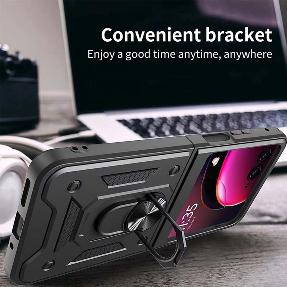 Ovitek za Motorola Razr 50 Ultra, Techsuit, CamShield, Modra