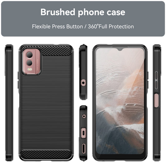 Ovitek za Nokia C32, Techsuit, Karbon, Črn