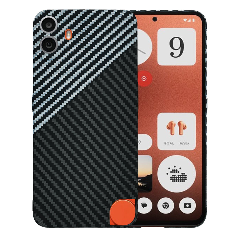 Ovitek za Nothing CMF Phone 1, Techsuit, Carbonite FiberShell, Črno Siva