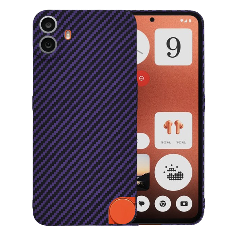 Ovitek za Nothing CMF Phone 1, Techsuit, Carbonite FiberShell, vijoličen