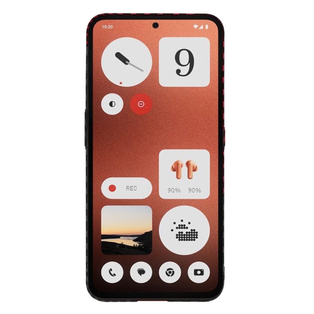 Ovitek za Nothing CMF Phone 1, Techsuit, Carbonite FiberShell, Črno Rdeč