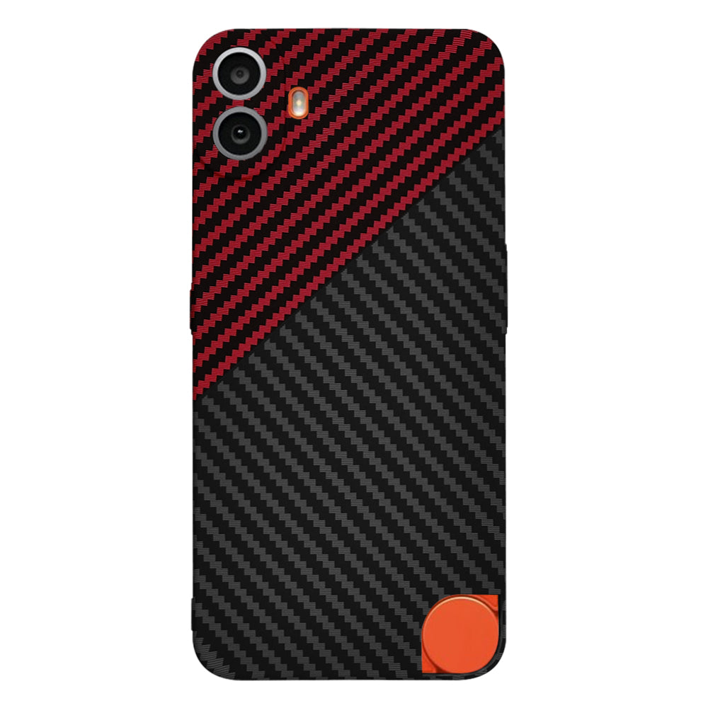 Ovitek za Nothing CMF Phone 1, Techsuit, Carbonite FiberShell, Črno Rdeč