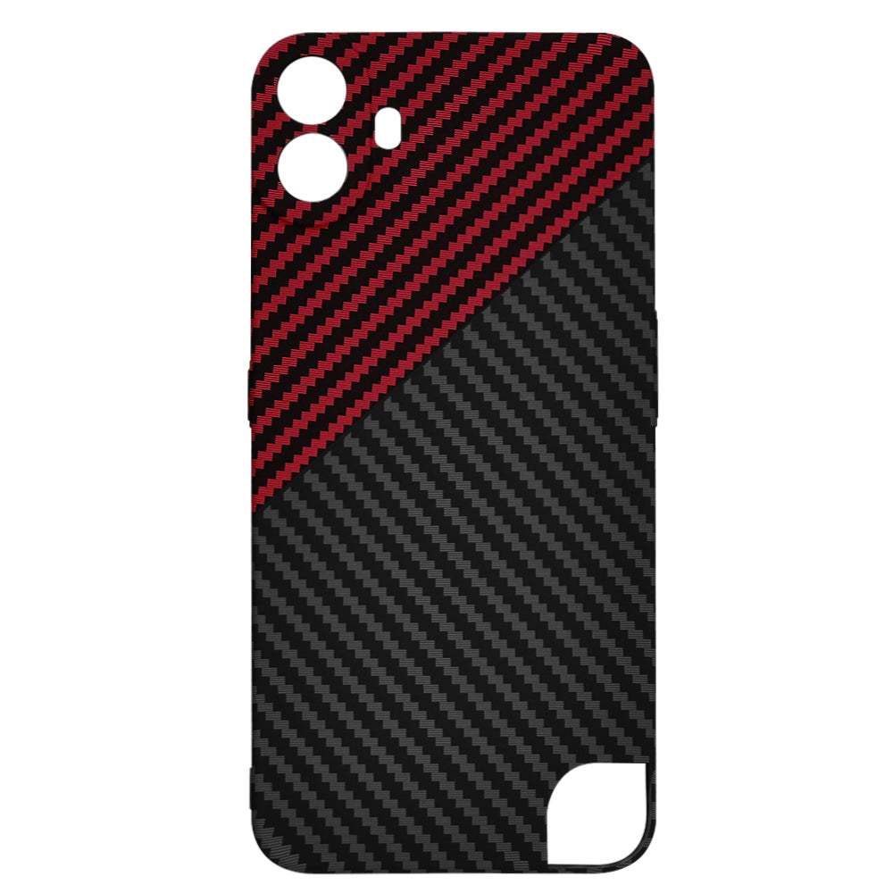 Ovitek za Nothing CMF Phone 1, Techsuit, Carbonite FiberShell, Črno Rdeč