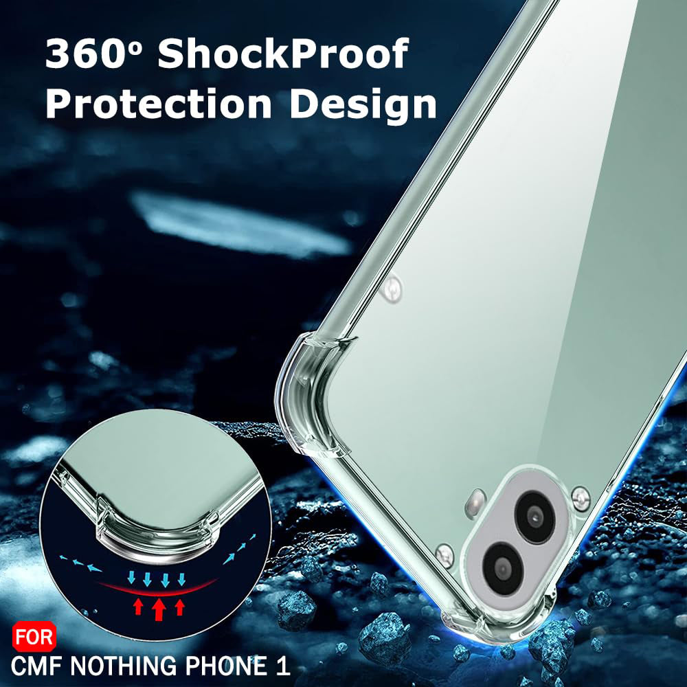 Ovitek za Nothing CMF Phone 1, Techsuit, Proti udarcem Prozoren, Prosojen