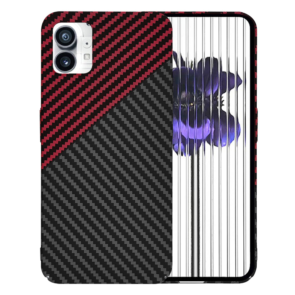 Ovitek za Nothing Phone (1), Techsuit, Carbonite FiberShell, Črno Rdeč