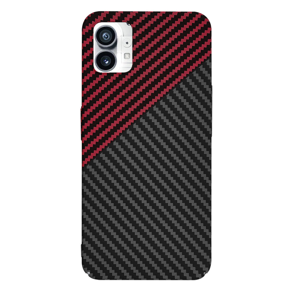 Ovitek za Nothing Phone (1), Techsuit, Carbonite FiberShell, Črno Rdeč