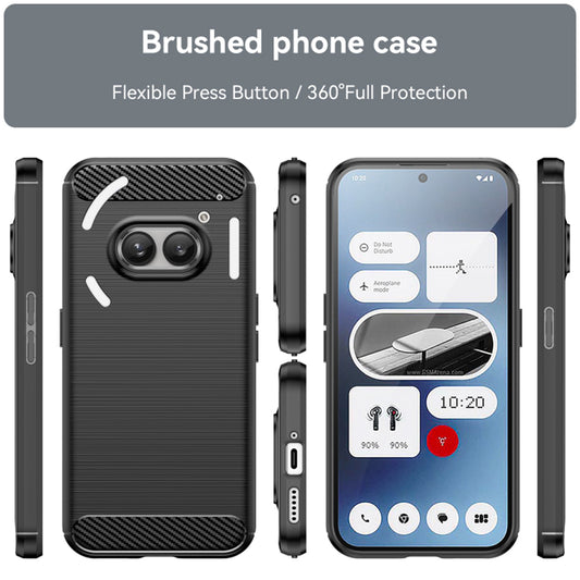 Ovitek za Nothing Phone (2a) Plus / Phone (2a), Techsuit, ogljik, črn