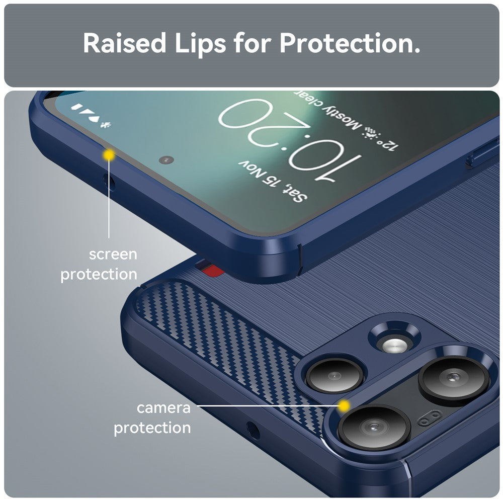 Ovitek za Nothing Phone (3a) Lite, Techsuit, Carbon, Modra