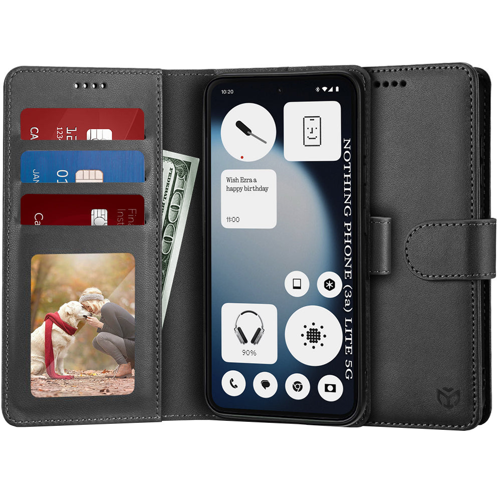 Ovitek za Nothing Phone (3a) Lite, Techsuit, Diary Book, Črn