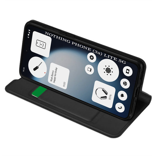 Ovitek za Nothing Phone (3a) Lite, Techsuit, Magskin Book, črn