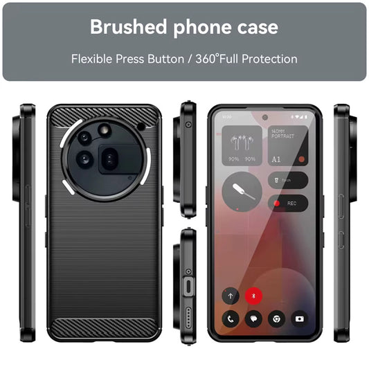 Ovitek za Nothing Phone (3a) Pro, Techsuit, ogljik, črn