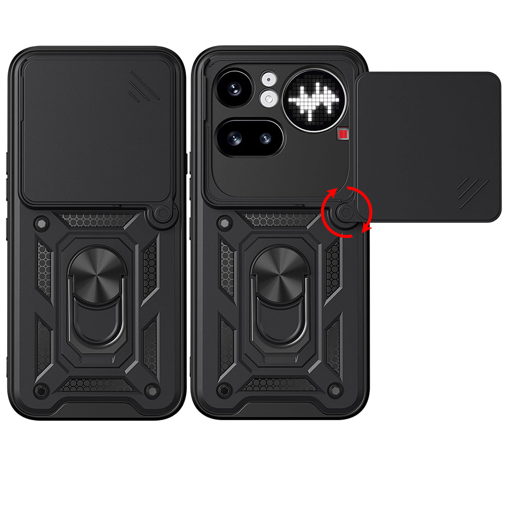 Case for Nothing Phone (4a) Pro, Techsuit, CamShield, Black