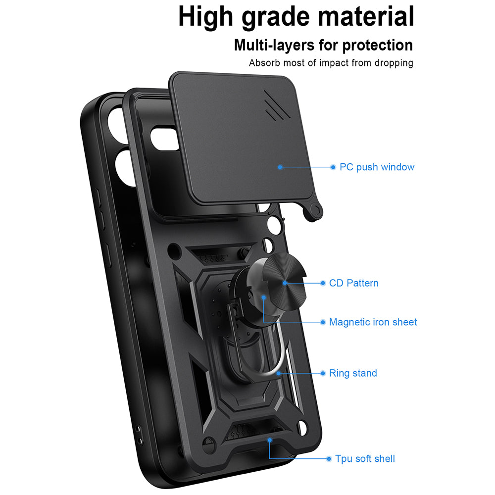 Ovitek za Nothing Phone (4b), Techsuit, CamShield, Črn