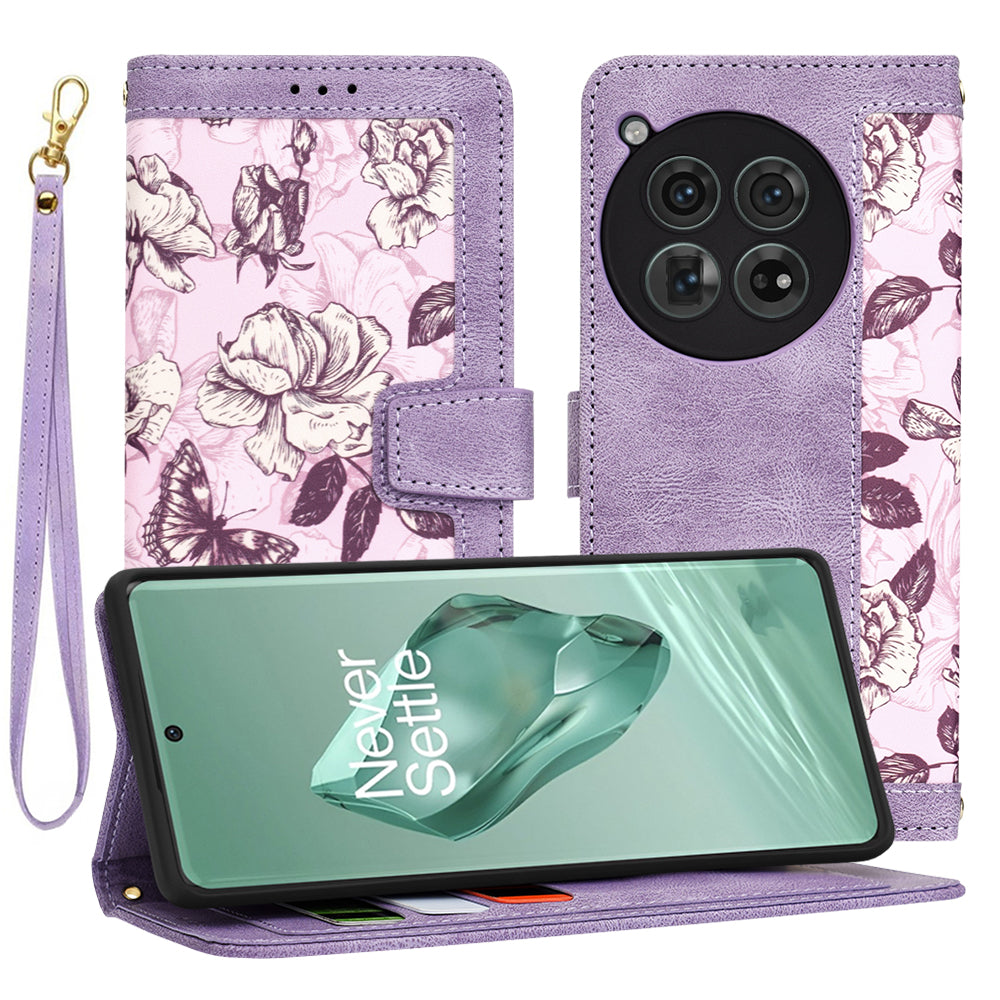 Ovitek za OnePlus 12, Techsuit, FlipCraft, vijoličen