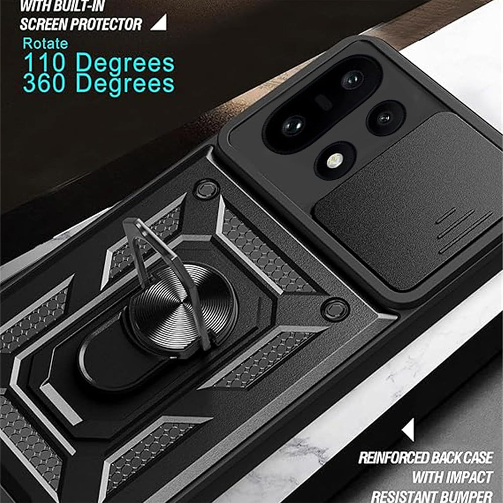 Ovitek za OnePlus 15R, Techsuit, CamShield, Črn
