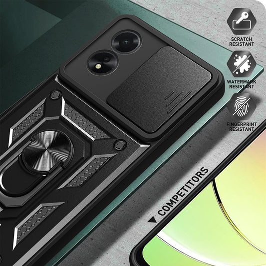 Ovitek za Oppo A18 / A38, Techsuit, CamShield, Črn
