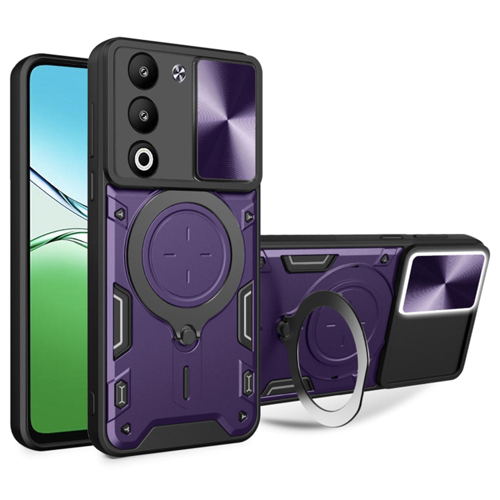 Ovitek za Oppo A5 4G / A5 5G, Techsuit, CamGuard Pro, Vijolična