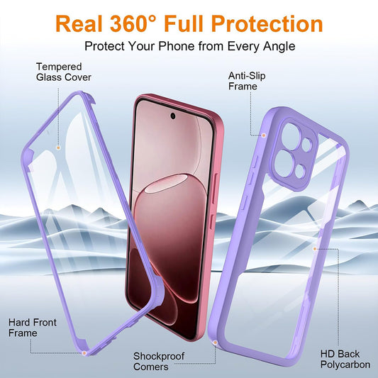 Ovitek za Oppo A6 Pro 5G / A6 Pro 4G, Techsuit, ColorVerse 360, Vijolična