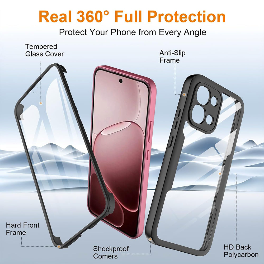 Ovitek za Oppo A6 Pro 5G / A6 Pro 4G, Techsuit, ColorVerse 360, Črn