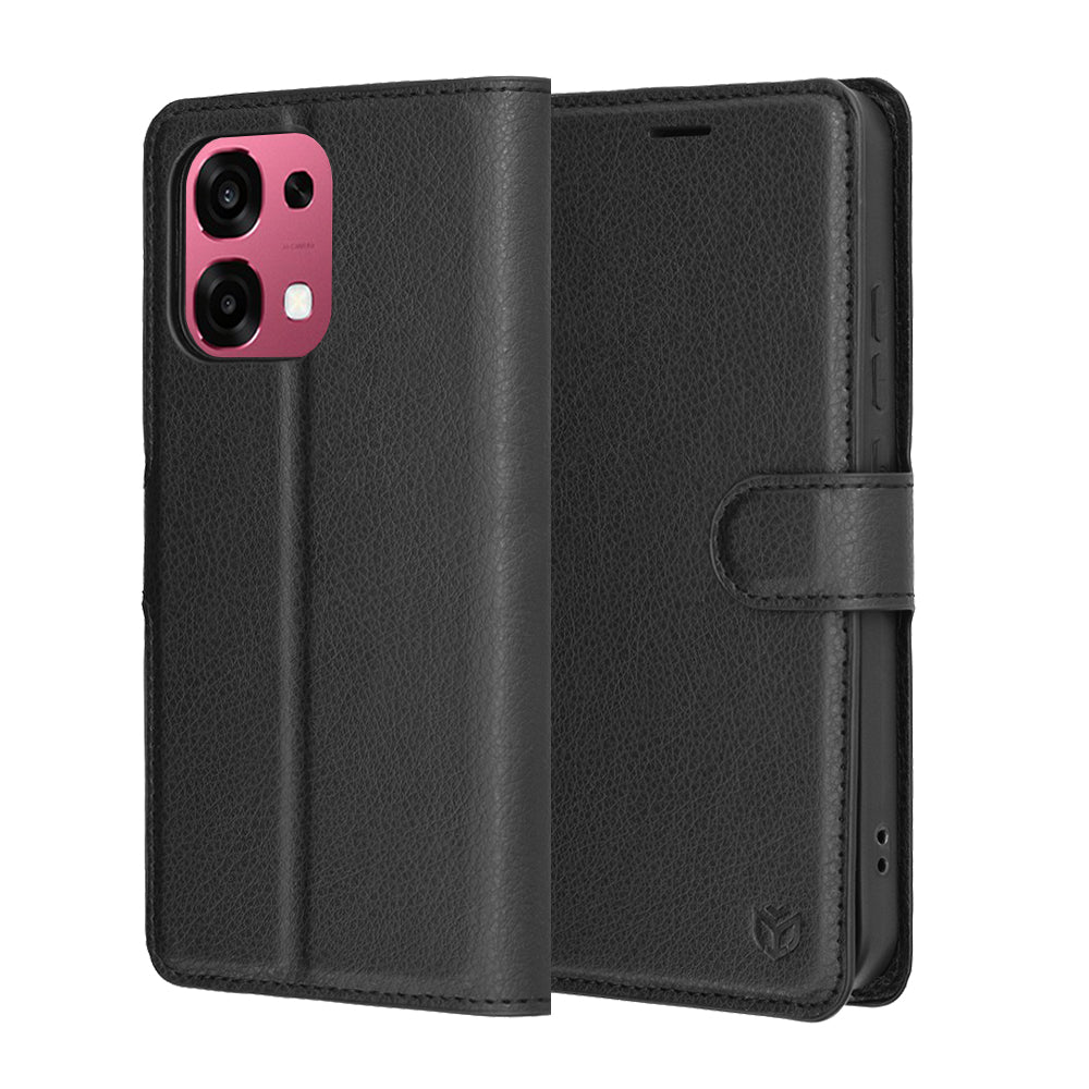 Ovitek za Oppo A6 Pro 5G / A6 Pro 4G, Techsuit, Leather Folio, Črna