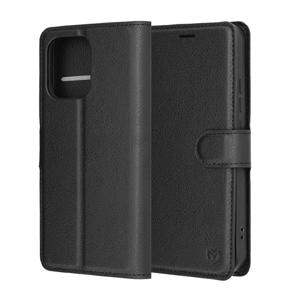 Ovitek za Oppo A6 Pro 5G / A6 Pro 4G, Techsuit, Leather Folio, Črna