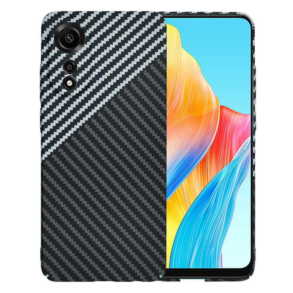 Ovitek za Oppo A78 4G, Techsuit, Carbonite FiberShell, Črno Siva