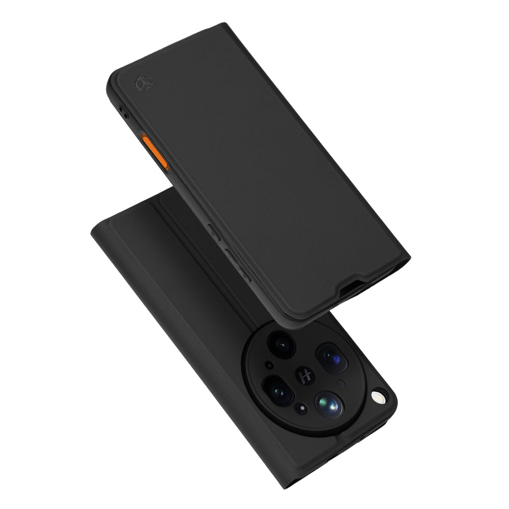 Ovitek za Oppo Find X9 Ultra, Techsuit, Magskin Book, Črn