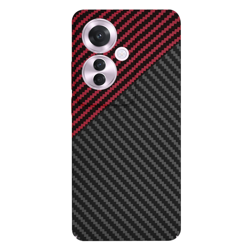 Ovitek za Oppo Reno11 F, Techsuit, Carbonite FiberShell, Črno Rdeč