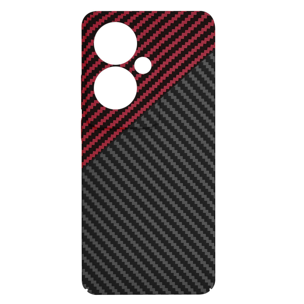 Ovitek za Oppo Reno11 F, Techsuit, Carbonite FiberShell, Črno Rdeč