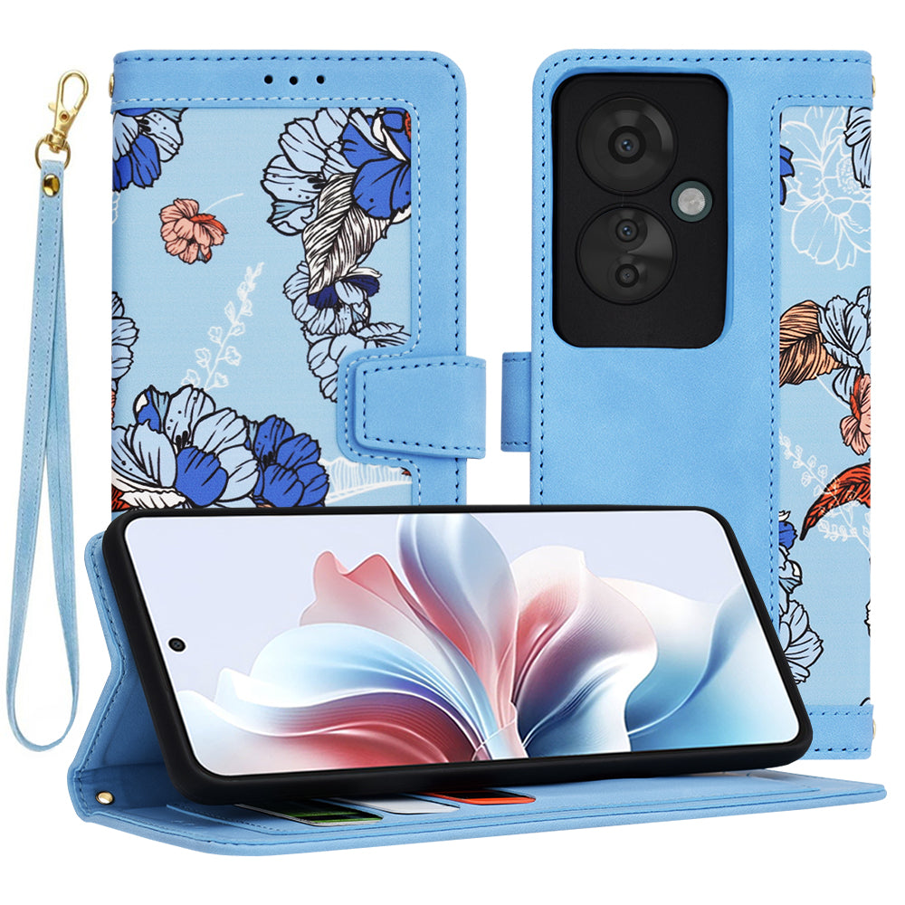Ovitek za Oppo Reno11 F, Techsuit, FlipCraft, modra