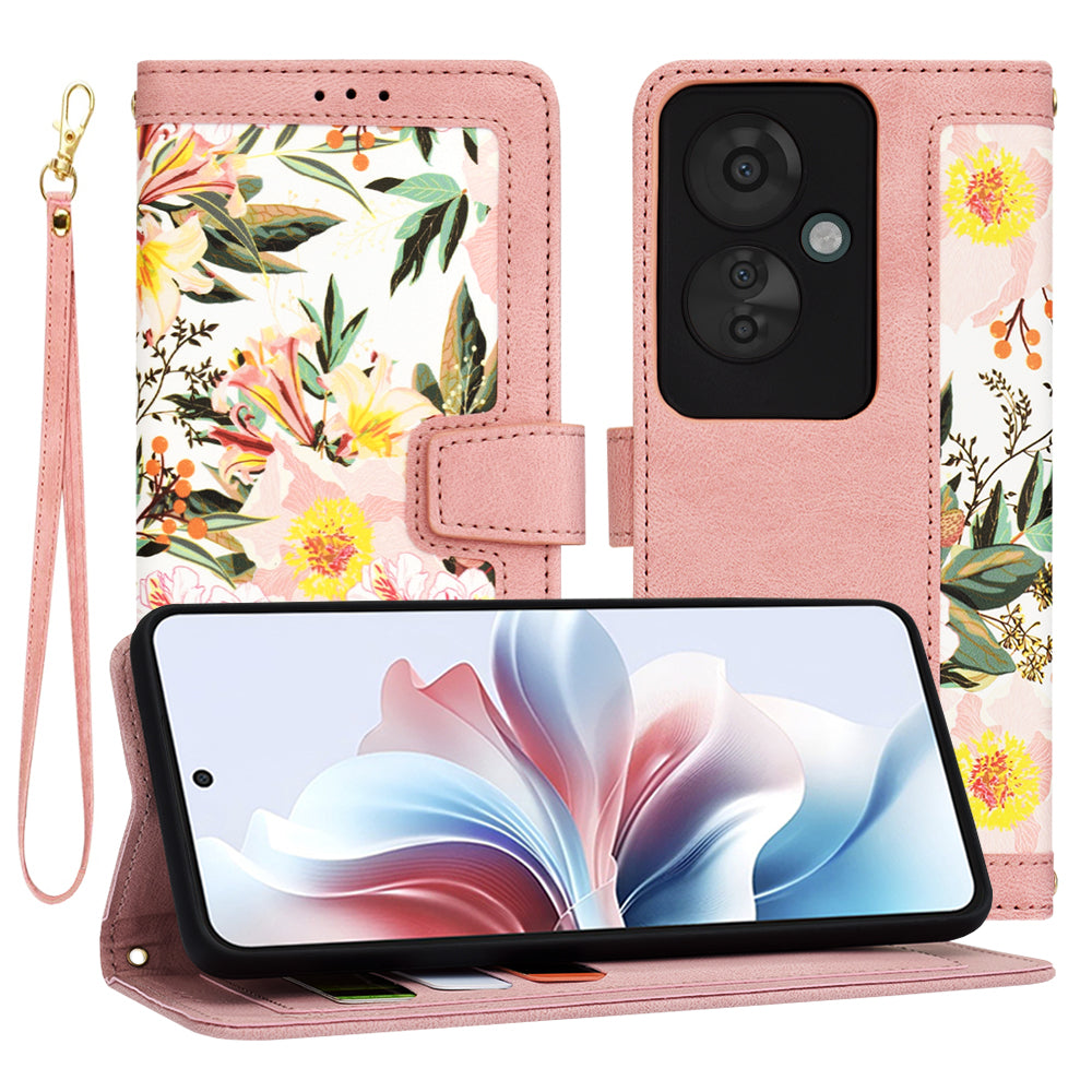 Ovitek za Oppo Reno11 F, Techsuit, FlipCraft, roza