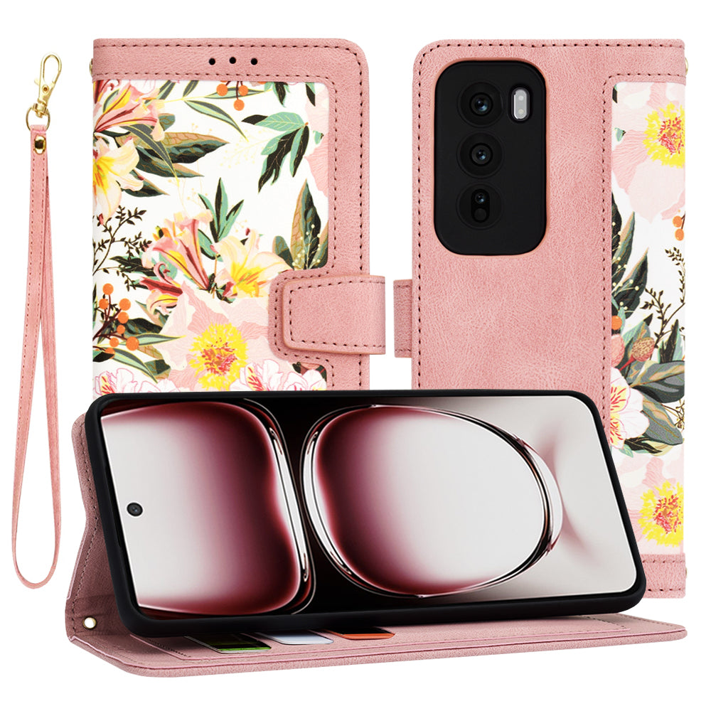 Ovitek za Oppo Reno12 Pro, Techsuit, FlipCraft, roza