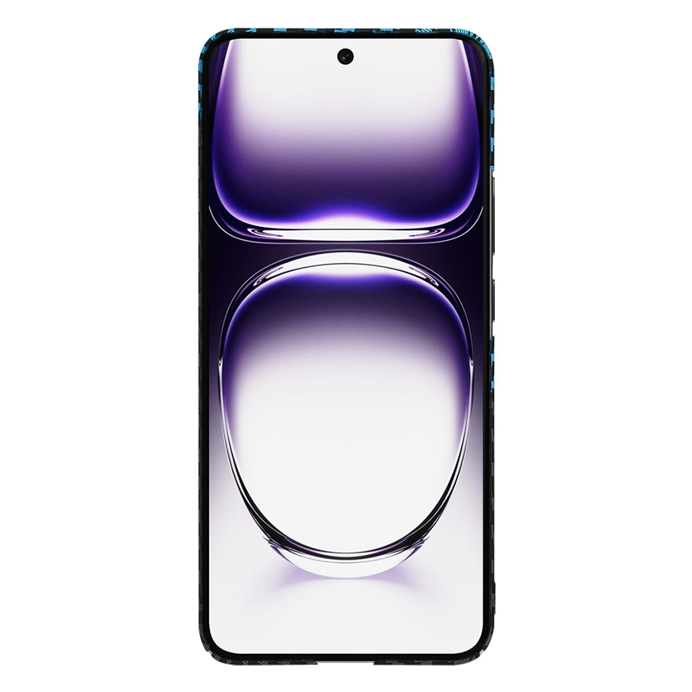 Ovitek za Oppo Reno12, Techsuit, Carbonite FiberShell, Črno modra