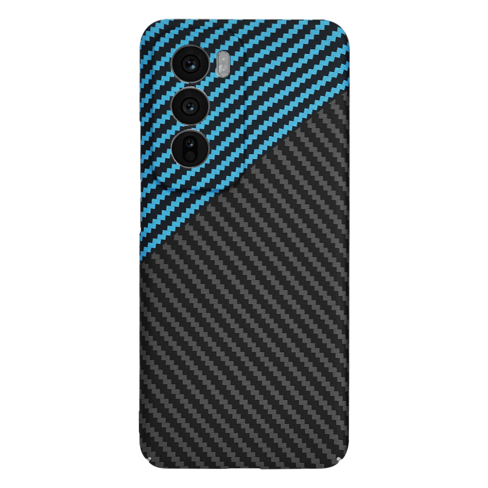 Ovitek za Oppo Reno12, Techsuit, Carbonite FiberShell, Črno modra