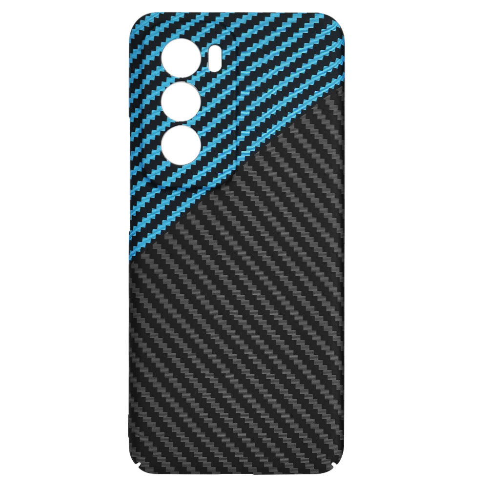 Ovitek za Oppo Reno12, Techsuit, Carbonite FiberShell, Črno modra