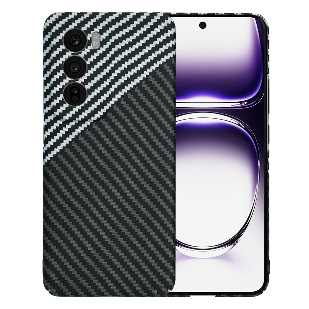 Ovitek za Oppo Reno12, Techsuit, Carbonite FiberShell, Črno Siva