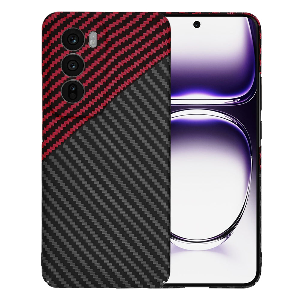 Ovitek za Oppo Reno12, Techsuit, Carbonite FiberShell, Črno Rdeč