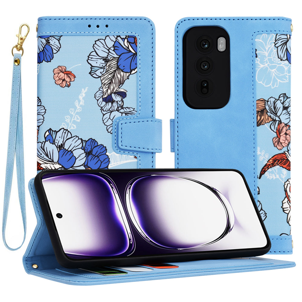 Ovitek za Oppo Reno12, Techsuit, FlipCraft, modra