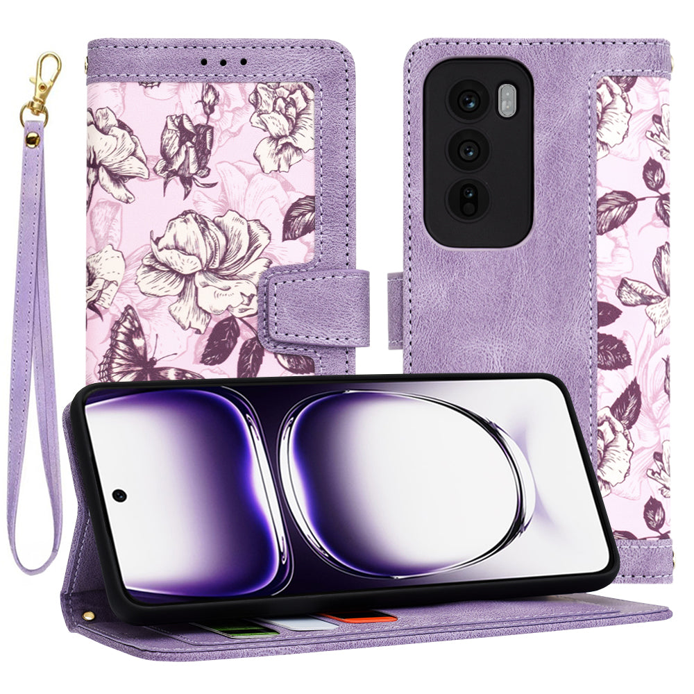Ovitek za Oppo Reno12, Techsuit, FlipCraft, vijoličen