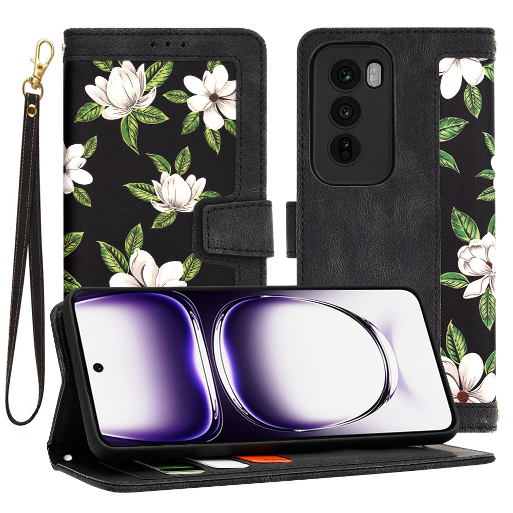 Ovitek za Oppo Reno12, Techsuit, FlipCraft, Črn