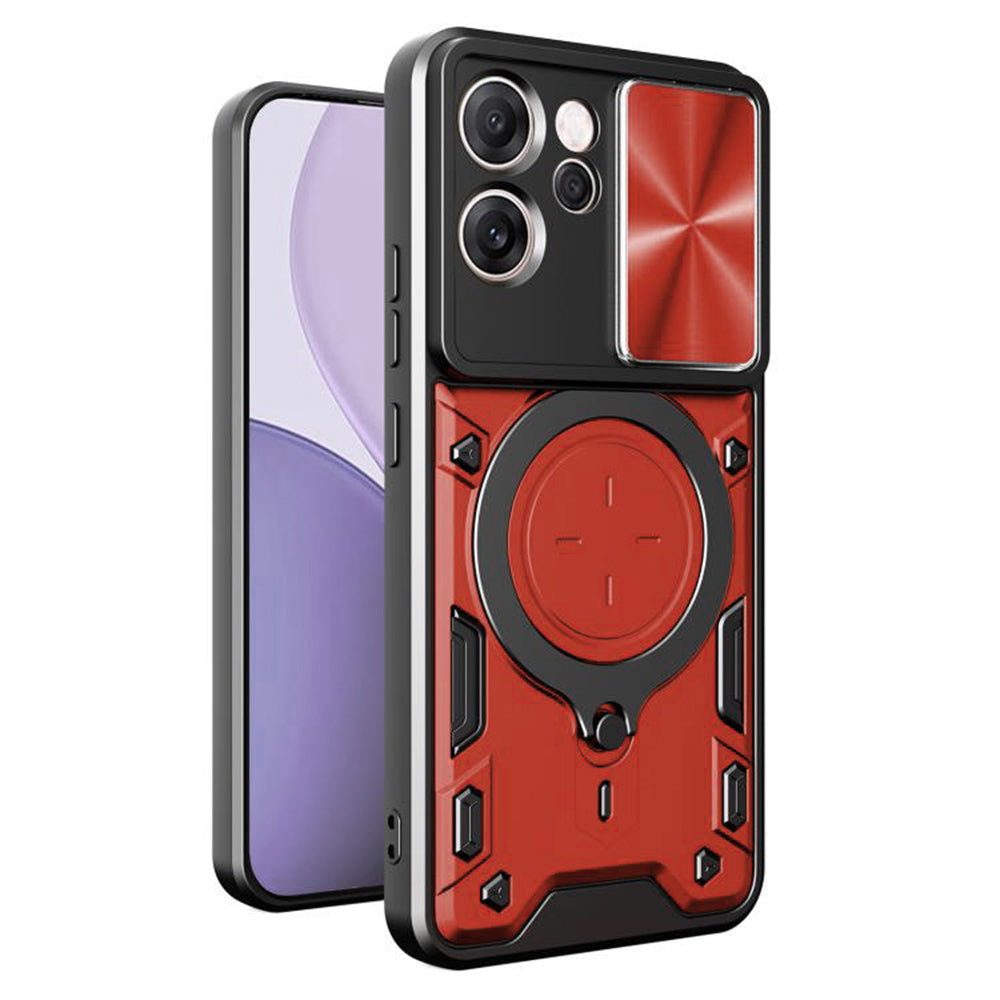 Ovitek za Oppo Reno14 FS 5G / Reno14 F, Techsuit, CamGuard Pro, rdeč