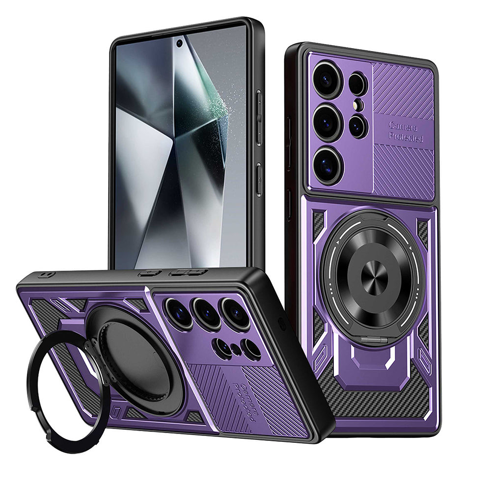 Ovitek za Oppo Reno14 FS 5G / Reno14 F, Techsuit, RuggedCam, Vijoličen
