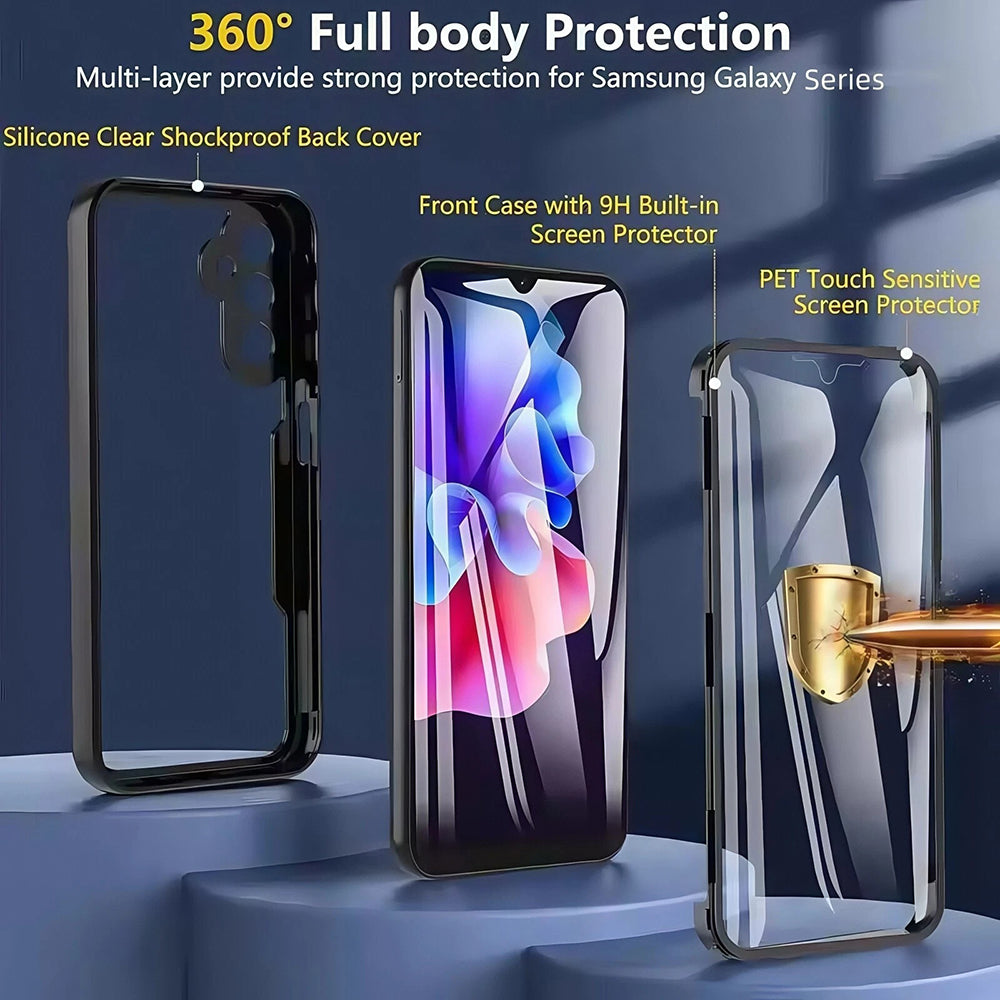 Ovitek za Oppo Reno14, Techsuit, ColorVerse 360, Črn
