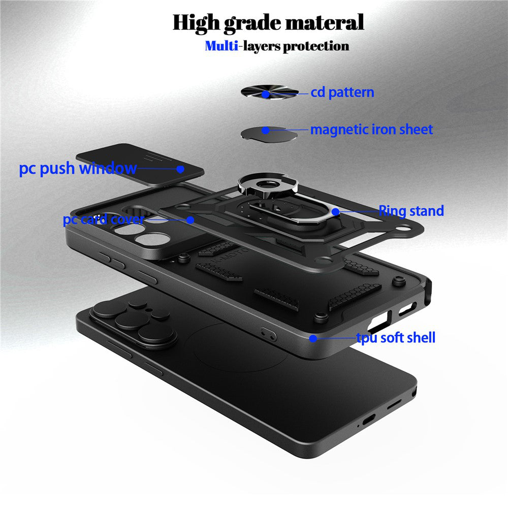 Ovitek za Oppo Reno15 FS / Reno15 F, Techsuit, CamShield, Modra