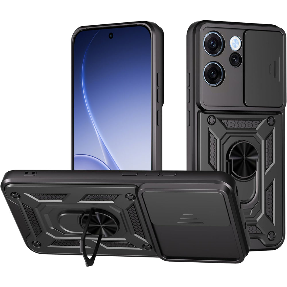 Ovitek za Oppo Reno15 FS / Reno15 F, Techsuit, CamShield, Črn